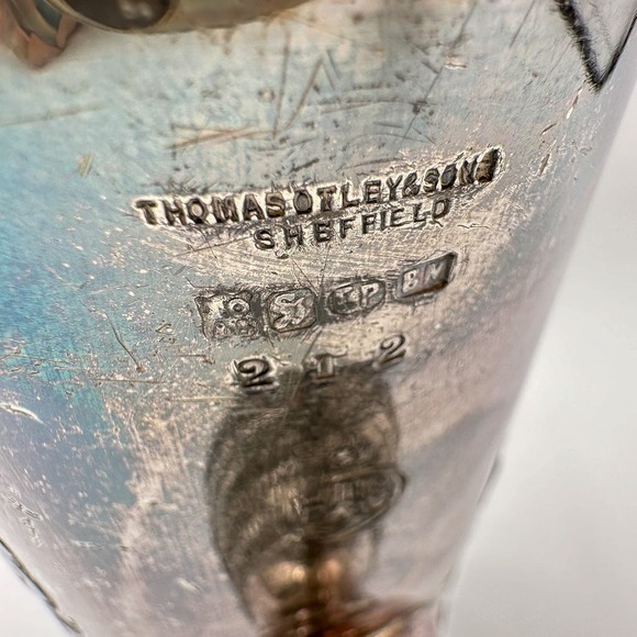 Antique Thomas Otley and Sons Silver Plated Sugar Scuttle Sheffield England - Picture 6 of 13